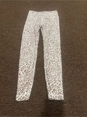 Balance Collection Leopard Print Leggings in White and Taupe Sz M girls